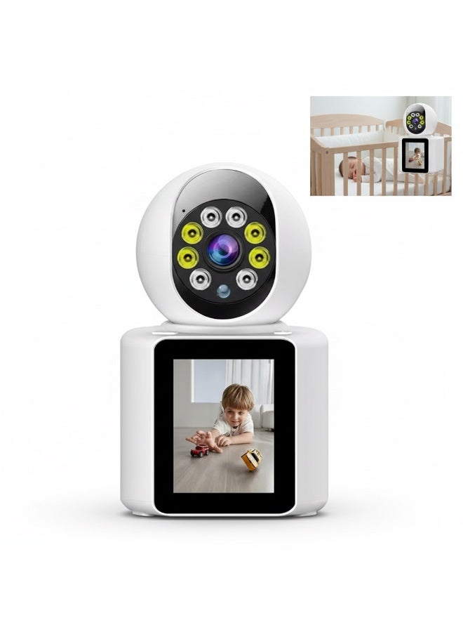 GLEVAR indoor security camera – two‑way audio & tracking – 360° panoramic rotation, motion alerts, night vision clarity, perfect for pet care and home surveillance - Image 1